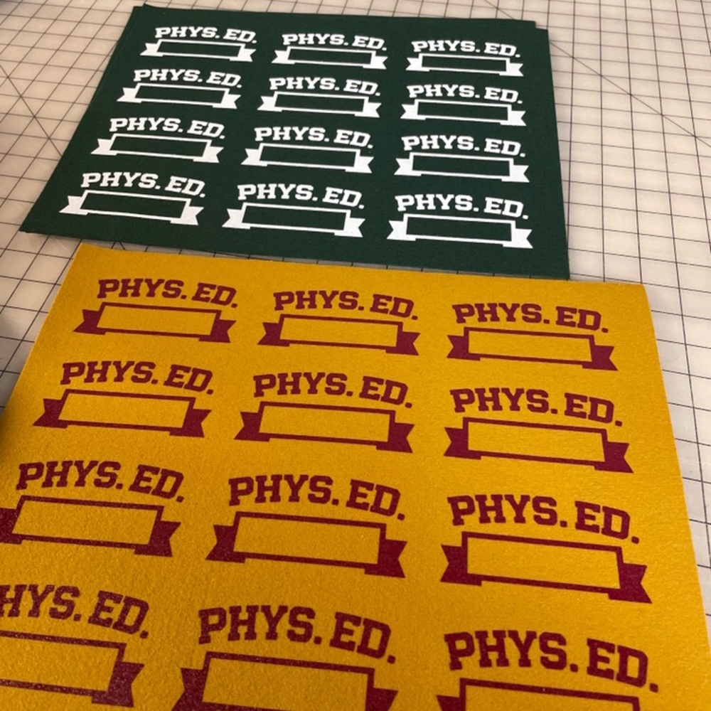 Phys. Ed. Patches Custom Name